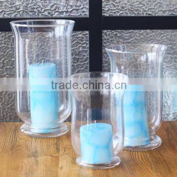 French Country Home Decorative Glass Candle Container for Christams Table Centerpiece photo-3