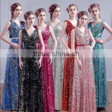 newest maxi dress sequins design elegant long dress evening party dress ladies