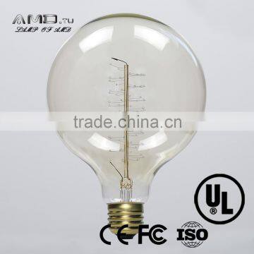 incandescent ball light bulb 110v ul ce rohs certificate g125 60w edison filament bulb dimmable