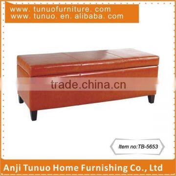 Ottoman,Bonded leather,Wood legs,For storage in home,TB-5653