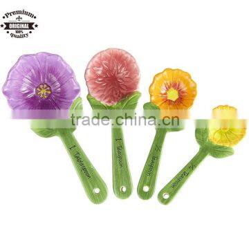 ceramic custom kitchen clolorful wildflower measuring spoons                        
                                                Quality Choice