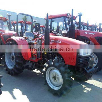 High quality DQ554 55HP 4x4 4WD Agricultural Tractor with Paddy tyre for sale