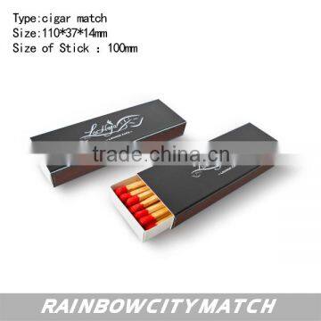 Matches in box cigar match with logo print and good qulity finishing matt film