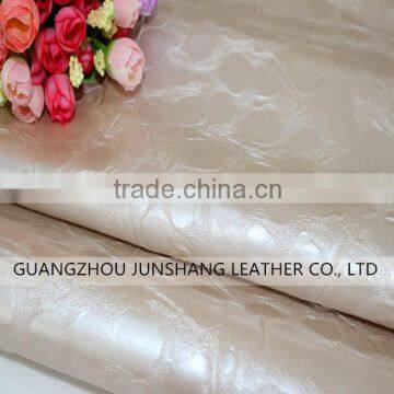 Embossed PVC upholstery leather fabric for sofa and chair, furniture usage with cheaper price