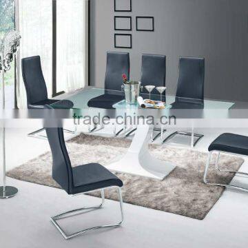 DT-4031 MDF and glass dining table