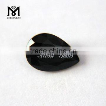 2015 Chinese Hot Sale Pear Cut 7*10 mm Agate Black Stone