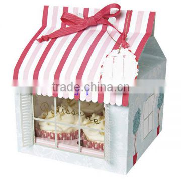 4 cupcake packaging box with window