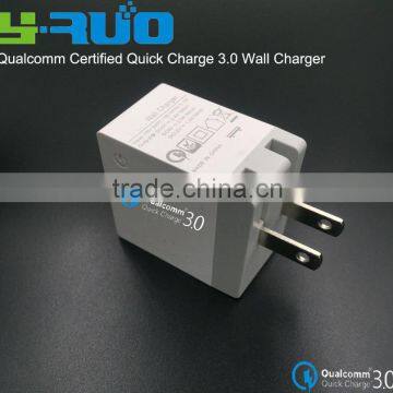 New arrivals 2016 qualcomm certified quick charge QC 3.0 wall Charger