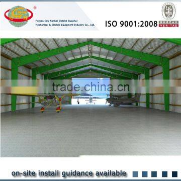 fast pre-engineering clear span fire proof aviation hangar price