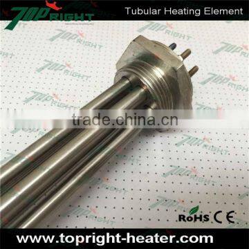 U shape 3 phases 9kw customsized stainless flange tubular heaters from Topright