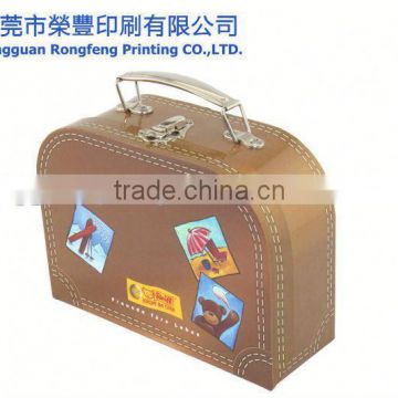 Printed toy children cardboard suitcase