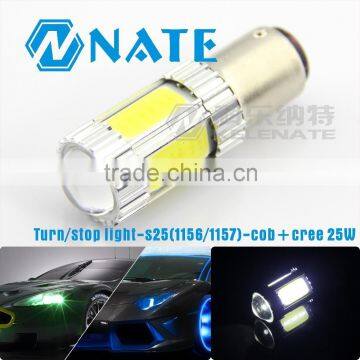 Car Led Light 12V 25W Led Driving Light car turn single light S25(1156/1157) auto light Cob led