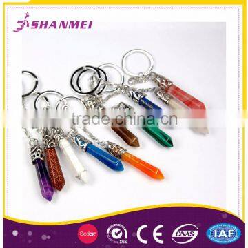 Top Factory Gemstone Alloy Metal Key Ring Price