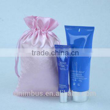 Fast Cheap Custom Design Satin Decoration Drawstring Hair Bag