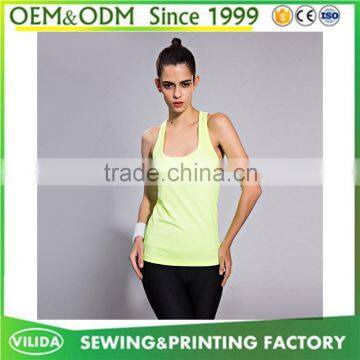 Custom high quality women's dry fit yoga sport vest breathable sport tank top