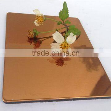 Tan Mirror design Aluminum Composite Panel for bathroom washroom from China