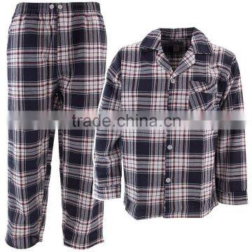 garment factory custom yarn dyed plaid flannel cheap pajama sets