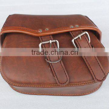 Leather motor bag hanging saddle bags side bags