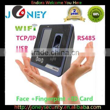 F501 biometric identification Face+fingerprint+ ID Card with HD 4.3 inch TFT LCD touch screen