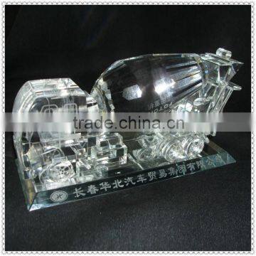 Factory Made Crystal Cement Truck For Model Crafts