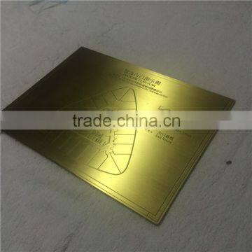 Gold Plating Custom Made Signboard Electrical Safety Sign Made of Metal photo-2