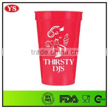 customized 16 oz pp plastic stadium cup