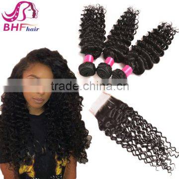 BHF Hair Wholesale Cheap Lace Closure Brazilian Deep Wave