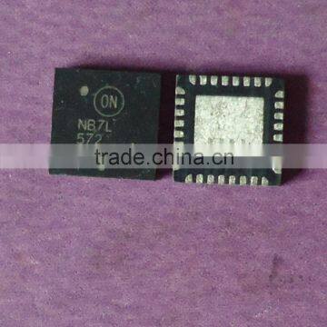 NB7L572MNR4G NB7L572 Input Mux - 4:1 Differential, 2.5 V / 3.3 V, Clock / Data Fanout Buffer - 1:2 LVPECL