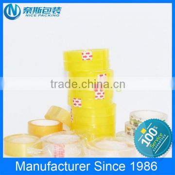 paper or plastic core tape, colored stationery tape, yellowish and clear BOPP stationery tape