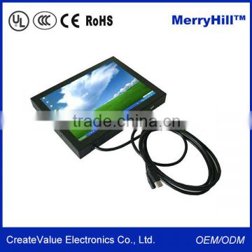 Wide Input Voltage 7/10.1/10.4/12.1/15/17 inch SAW Touch LCD Monitor With RCA Input