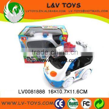 police mini electric car toy with IC light