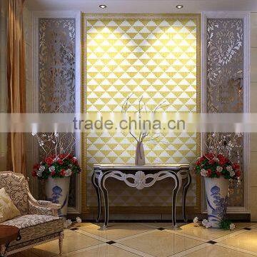 JY-P-G01 European court style mosaic mural mosaic pattern Luxury gold foil mosaic tiles