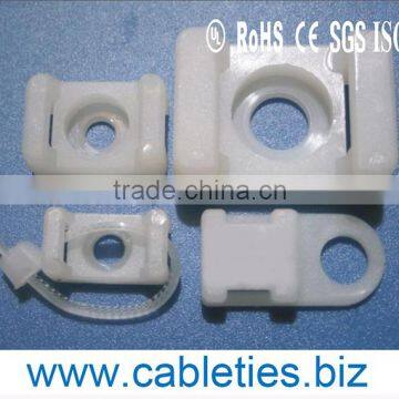 Mounting bases for cable tie mount holder install with screw