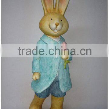 Garden decoration standing rabbit sculpture,rabbit home decoration