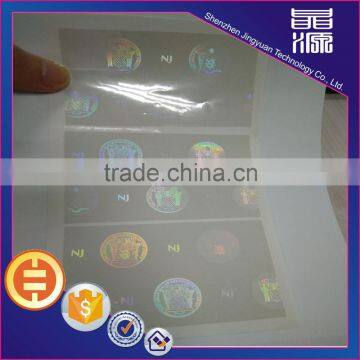 Custom overlay transparent state sticker business cards hologram sticker