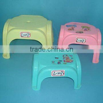 high quality good design colourful low children used plastic stool injection mould