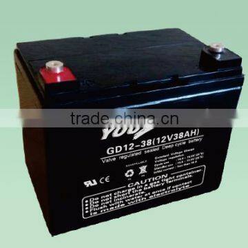 Deep cycle maintenance free battery 12V38AH