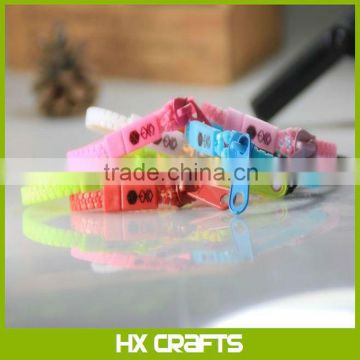 New arrival custom logo printed zipper bracelet