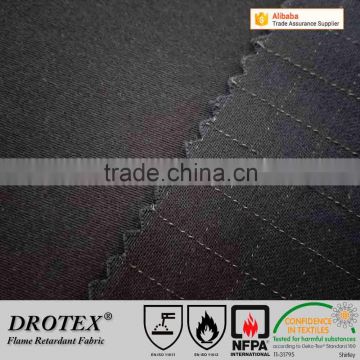 99%Cotton1%antistatic 350gsm 4/1sateen fireproof antistatic fabric using for protective workwear