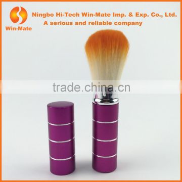 Customized female 2013 factory price purple retractable nylon hair brushes