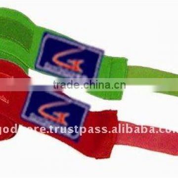 Wrist Support Red and Green Quality Soft Cotton Boxing Hand Wraps