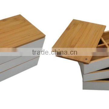 Elegant bamboo Multilayer storage Box Jewelry Trinket Gift Storage Box