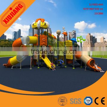 Outdoor game center cheap kids playground with plastic slide