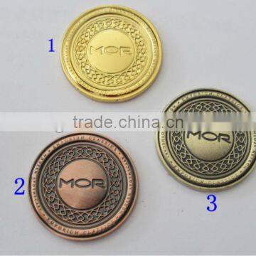 zinc label, metal engraved tag, metal badge, fashion badge