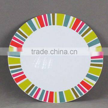 cheap stripe design melamine plate