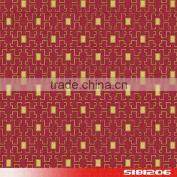 red I-shaped pvc wallpaper wallcovering S181206