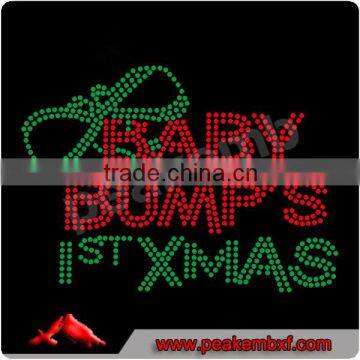 Wholesale Baby Bump'S 1St Christmas Iron On Rhinestone Motif Designs