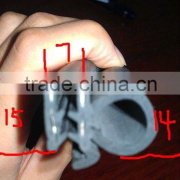 epdm three composite auto door rubber parts