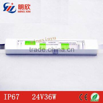 36w outdoor use 24V constant voltage led transformer waterproof led driver 36w