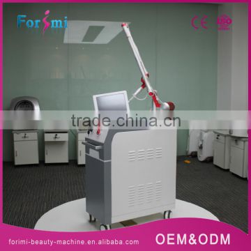 2017 Newest q switch 1064nm 532nm adjustable spot size red diode laser hair removal machine